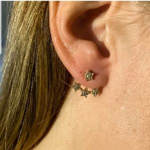 *Desiree* Stone Burst Layered Earrings